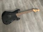 FENDER FSR SQUIER STRATOCASTER, ALL BLACK SQUIER STRAT