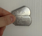 Dog Tags Piastrine Militari Inox con incisione BUBBA di Forrest Gump