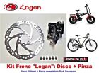 R60K - Kit Freno LOGAN Disco 160mm + Pinza per Bici 20-24-26 E-Bike Elettrica