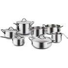 SET BATTERIA PENTOLE 11 PEZZI INOX BARAZZONI SAPORE ITALIANO