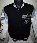 OAKLAND RAIDERS 3 Time Super Bowl CHAMPIONSHIP Jacket Sewn Logos SMALL