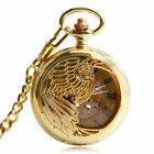 Golden Automatic Mechanical Stylish Phoenix Steampunk Necklace Pendant Chain