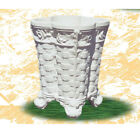 Vaso fioriera in cemento bianco con idrofugo e fibre polietilene 47x47x63H