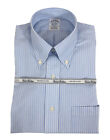 BROOKS BROTHER S -  CLASSIC - collo Button Down in popeline rigato Azz./Bianco