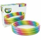 66" 58" INFLATABLE PADDLING POOL RAINBOW INTEX KIDS SUMMER GARDEN FAMILY FUN