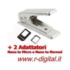 TAGLIERINA TAGLIA SIM per IPAD IPHONE 5 NANOSIM NANO SIM CUTTER ALTA QUALITA