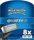 8 Testine di Ricambio a 4 Lame per Rasoio di Sicurezza Wilkinson Sword Quattro