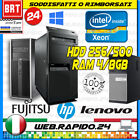 PC DEKTOP FISSO WORKSTATION (DELL,HP) INTEL XEON FINO 8GB RAM HDD SSD FINO 500GB