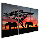Stampe su tela africane Group of elephant in africa quadri etnici