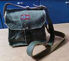 Borsello Messenger Stile Militare Napapijri Vintage Verde Tessuto Cotone/Cuoio