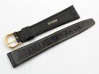 Cinturino Orologi Citizen Originale Nero Lucido ANSA 18mm Made Frange Vintage