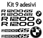 KIT 9 ADESIVI COMPATIBILI MOTO BMW R1200 GS KIT STICKERS GS 1200 motorrad