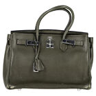 Hermès Birkin 35 Hand Bag In Olive Leather Female Olive One Size