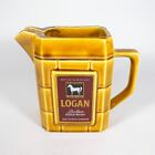 U438 BROCCA CARAFFA DA WHISKY JUG PUBBLICITARIA IN CERAMICA SCOTCH LOGAN VINTAGE