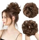 Messy Bun Hair Piece  Updo Curly Hair Extensions Real as Human Light Brown P.