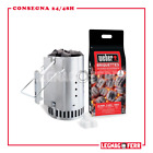 Weber Kit Ciminiera Accensioni + 2 KG Di Bricchetti + 3 Accendi Fuoco 17631