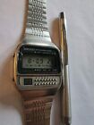 Raro Seiko C359-5000 Vintage LCD Calculator Watch Con Penna Seiko