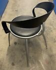 Calligaris Italian 1980’s Accent Chair Metal Leather