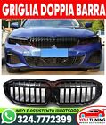 ✨GRIGLIA ANTERIORE Ⓜ️LOOK 🅱️MW SERIE 3 G20 G21 BMW DOPPIA FASCIA NERO LUCIDO