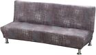 Stretch Armless Sofa Bed Futon Slipcover Elastic Folding Couch Cover Multicolor