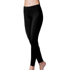 Leggings  Donna invernale in caldo cotone felpato  nero Pantacollant Jadea 4367