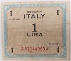 ITALY ALLIED MILITARY 1 LIRA 1943 PM10a