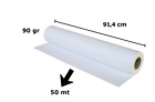 ROTOLO PLOTTER F.TO A0 cm 91,4x50 mt 90 gr/mq ANIMA 50 OTTIMA CARTA BIANCA