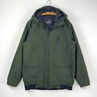 Barbour International Lane Jacket Mens XXL Green Waterproof Military Bomber Coat