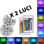 Luci sommergibili 10 LED RGB luce subacquea con telecomando per piscina giardino