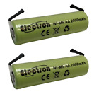 2x BATTERIA RICARICABILE STILO NI-MH AA 1,2V 2000mAh LAMELLE A SALDARE 14x50 mm