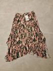 Zara Printed Pleated Midi Skirt Size S