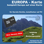 EUROPA Karte Topo Höhenlinien  32 GB microSD Garmin + PC, Montana Dakota GPSMap