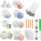 Stampi Silicone per Candele,8 Pezzi 3D Stampi in Silicone,Stampi per Candele Fai