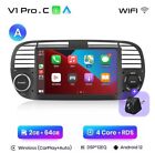 Autoradio Fiat 500 2007-2015 2G+64GB CarPlay-AndroidAuto + Retrocamera