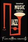 Poster Manifesto Locandina Pubblicitaria Musicale Stampa Vintage Jazz Festival