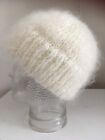 MOHAIR HANDKNITTED HAT CREAM ONE SIZE