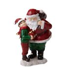 Statuina Babbo Natale con Bambino 18 cm in Resina