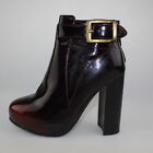 scarpe donna JEFFREY CAMPBELL 37 EU stivaletti bordeaux vernice DC171