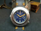 RARE HEUER CALCULATOR CHRONOGRAPH BLUE DIAL CAL:12 MAN S WATCH