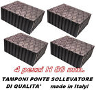 SET4 pezzi Tamponi gomma H 80 mm per ponti sollevatori spessori MADE IN ITALY