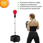 PUNCHING BALL REGOLABILE SACCO BOXE DA TERRA MAX 160 CM X ADULTO BASE RIEMPIBILE