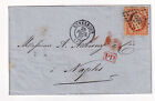 Lettre 1867 Napoléon 40c #23 Dunkerque Férou & Fils Naples Napoli Auverny et Cie