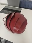 Oxblood Burgundy Leather Armadillo Beetle Backpack