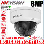 Hikvision DS-2CD2787G2HT-LIZS 8MP ColorVu Motorized Varifocal Dome IP POE Kamera