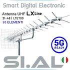 Antenna TV esterna banda UHF 93 elementi direttiva con filtro 5G LTE emmesse