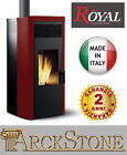 Stufa Pellet Aria Ventilata Canalizzabile Casa Royal Lea Air 120 US Rosso 13,9Kw