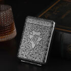 New Hand Carved Cigarette Case Antique Metal 16 Cigarettes Case Box