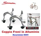 0050 - Coppia FRENI A GANASCIA SACCON Alluminio per Bici 20-24-26-28 City Bike