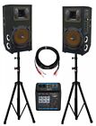 😍 IMPIANTO AUDIO COMPLETO KARAOKE 600W DJ: casse amplificate + mixer + stativi