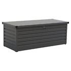 Amicasa Baule da Esterno Contenitore Alluminio 130x61x59 cm Antracite BHR CB22